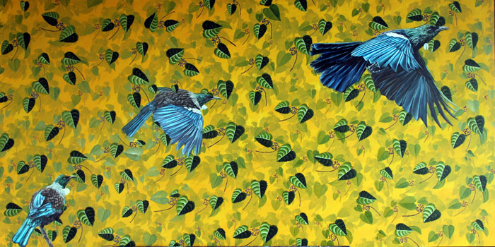 Flying Tuis #1 by Kate Beatty