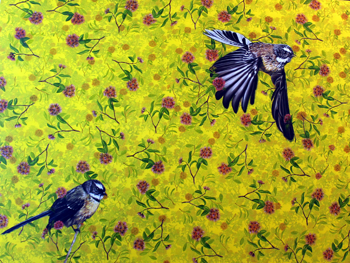 NZ Native Fantails by Kate Beatty